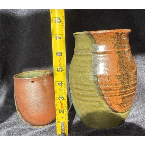 Wilson Creek Ceramic Pottery Signed Vase Set of 2 WI - Picture 6 of 14